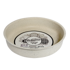 Tava rotunda pentru cuptor RAKI BELISIMA din aluminiu cu strat antiaderent 36xh7cm crem