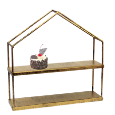 Stand metalic expunere briose, de tip casuta, RAKI, 30x8xh30cm, Gold