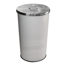 RAKI ICIKALA Cos gunoi cu capac inox 46l 36x36xh60cm alb
