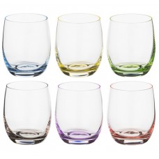 Set 6 pahare pentru whisky BOHEMIA CRISTAL RAINBOW 300ml