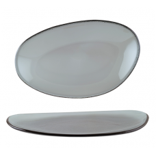 Farfurie ovala din sticla BONNA VAGO GLASS, 21cm (GLVAO 21OKY)