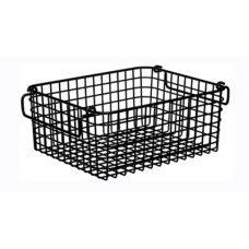 Cos metalic bufet GN 1/2 31,5x25,5xh12cm, negru, RAKI