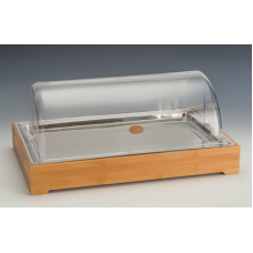 Display bambus expunere cu capac roll-top si racitor RAKI 57x37cm