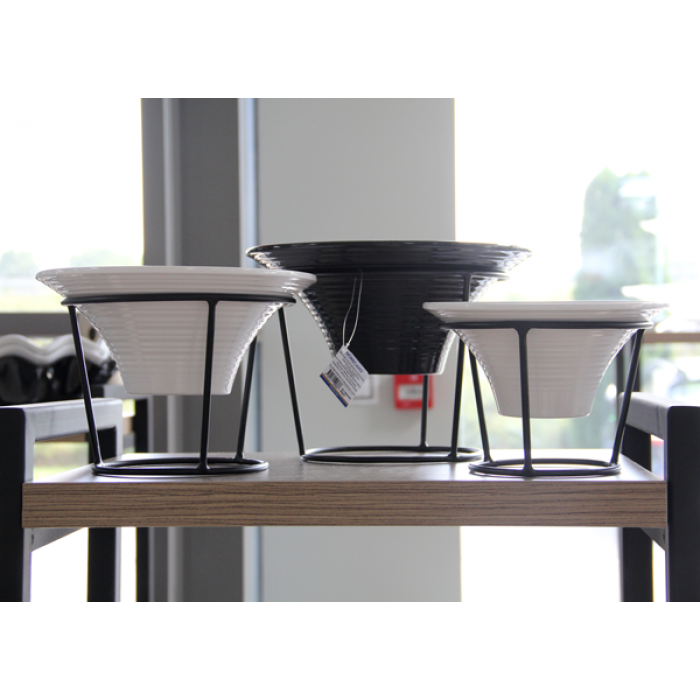 Set 3 standuri expunere bufet metalice conus RAKI, 12x13xh17,7cm/15x16xh20,2cm/17,7x17,8xh22,6cm