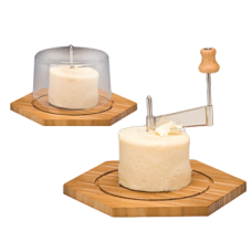 Feliator pentru parmezan RAKI cu suport din lemn si capac