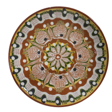 Farfurie ceramica RAKI 23cm TROIANSKA SARCA, pictata manual