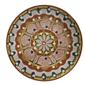 Farfurie ceramica RAKI 23cm TROIANSKA SARCA, pictata manual