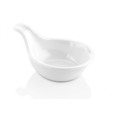 Bol sos cu maner RAKI, 10,5x7,5cm, 80ml, melamina, alb