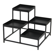 Stand metalic bufet pentru 4 boluri, RAKI, 24,5x20,35cm, negru