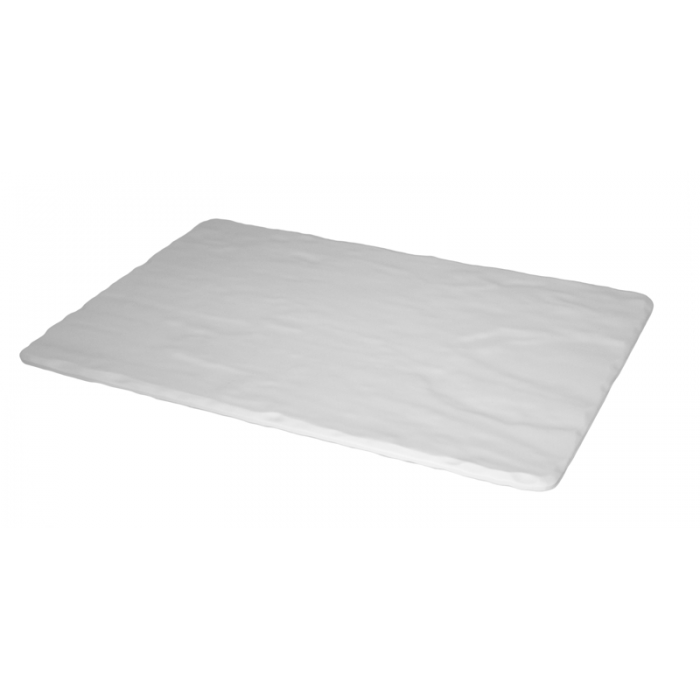 Platou dreptunghiular melamina, GN 1/2 32x26cm, CULINARO, aspect ardezie alba