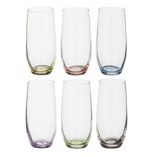 Set 6 pahare pentru bauturi racoritoare BOHEMIA CRISTAL RAINBOW 350ml