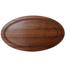 Platou servire oval RAKI 23x38x1,5cm lemn mahon