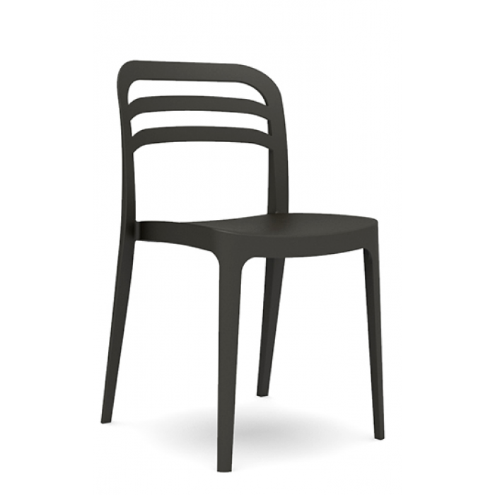 Set bar CULINARO TURI, masa 90x150x75cm maro, 6 scaune 43,9x45,3xH81,7cm polipropilena/fibra sticla culoare neagra