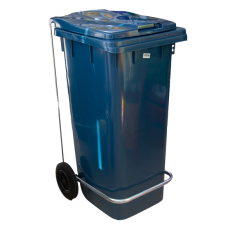 Pubela de gunoi RAKI ICIKALA cu pedala si roti 240lt 72,5x58,5xh106,5cm albastra