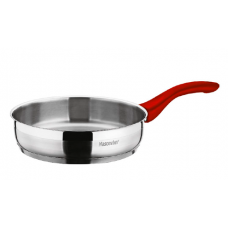 Tigaie inox cu maner rosu HASCEVHER SURME 28xh8cm inductie