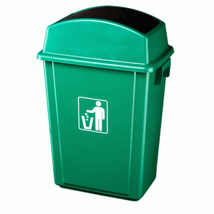 Cos ICIKALA PROFI pentru gunoi cu capac batant 40L 41x28x60cm culoare verde MN0114153