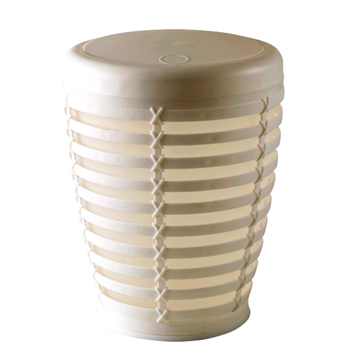Cos baie RAKI PALM cu capac batant 7,5l 23,5x30cm bej