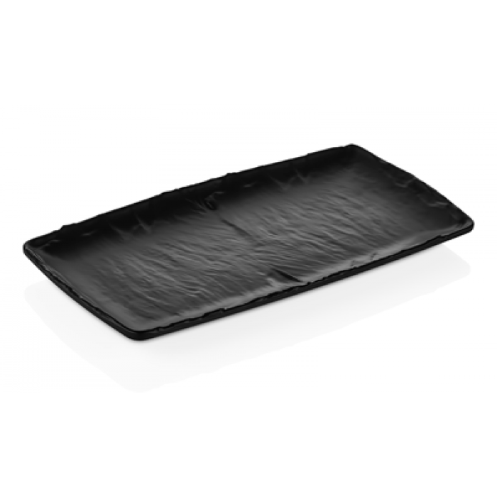 Platou din melamina, aspect ardezie neagra, RAKI, GN 1/3 32,5x17,6cm