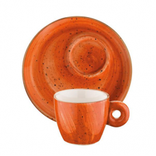 Ceasca si farfurioara pentru espresso BONNA TERRACOTA din portelan 12cm 70ml (ATC BNC 01ESP)