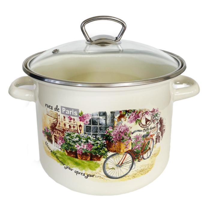 RAKI STREETS OF PARIS Oala emailata cu capac yena 3LT RAKI STREETS OF PARIS Oala emailata cu capac yena 3LT