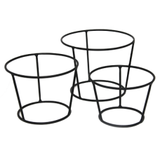 Set 3 standuri expunere bufet metalice conus RAKI, 12x13xh17,7cm/15x16xh20,2cm/17,7x17,8xh22,6cm