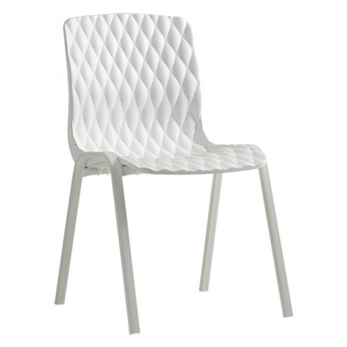Set 4 scaune bucatarie CULINARO ROYAL culoare alb 52x50xH83cm polipropilena/fibra sticla