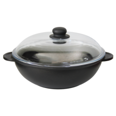 Tigaie WOK cu 2 manere si capac sticla ANTIK ARS, aluminiu, strat antiaderent 