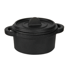 Mini oala rotunda din fonta pentru servit RAKI D9,5xh5cm