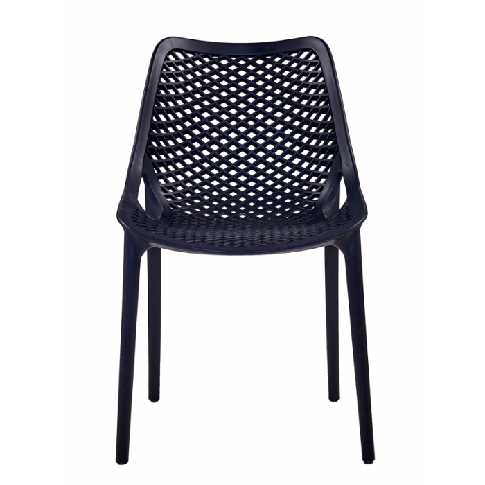 Set mobilier dining/bucatarie RAKI, masa dreptunghiulara cu blat MDF melaminat 120x80x75cm, 6 scaune LONDON AIR 61x51xh82cm negre