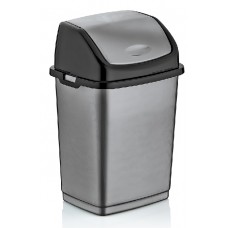 Cos de gunoi cu capac batant  FANTASY 18lt MN0151356 gri negru