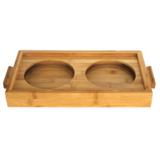 Suport bambus RAKI pentru 2 borcane 38x20xh5cm