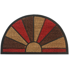 Covoras intrare RAKI semirotund, cauciuc si fibra nuca de cocos 75x45cm