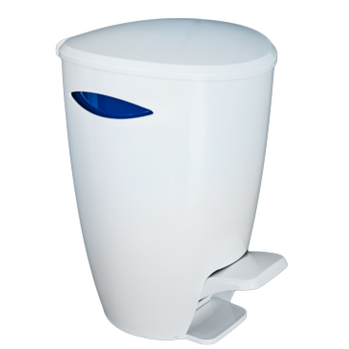 Cos baie cu pedala 5 l alb x albastru MN0137123