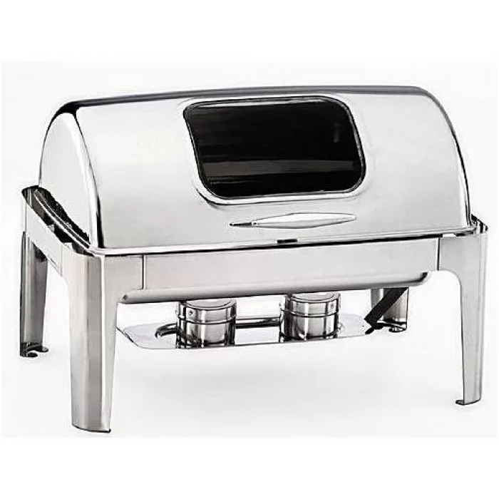 RAKI Chafing dish inox 53x35x30cm cu capac transparent