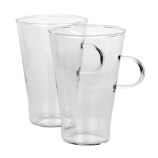 Set 2 cani din sticla termorezistenta WOL CAFFE LATTE 400ml