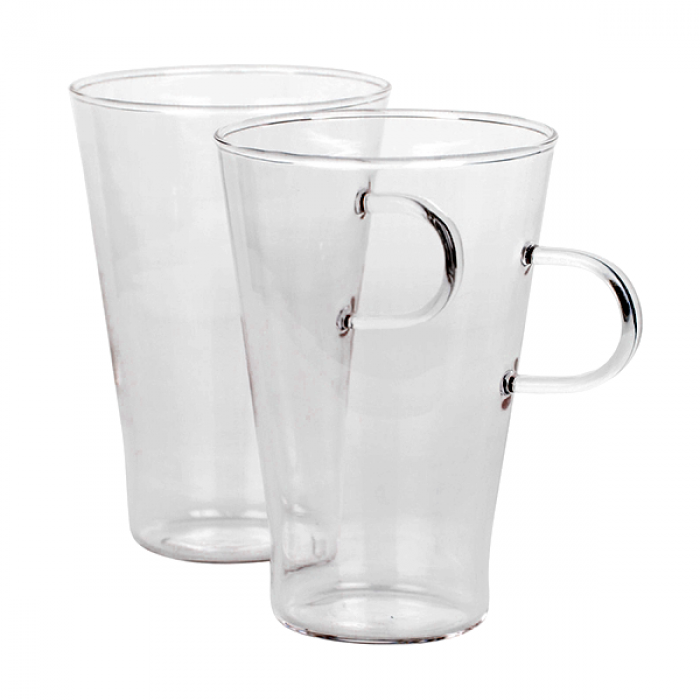 Set 2 cani din sticla termorezistenta WOL CAFFE LATTE 400ml