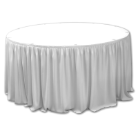 Fusta de masa catering, evenimente, rotunda CULINARO 180xH74cm, alba, L 565cm 
