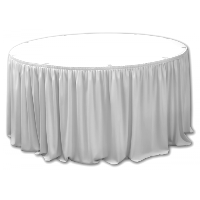 Fusta de masa catering, evenimente, rotunda CULINARO 180xH74cm, alba, L 565cm 