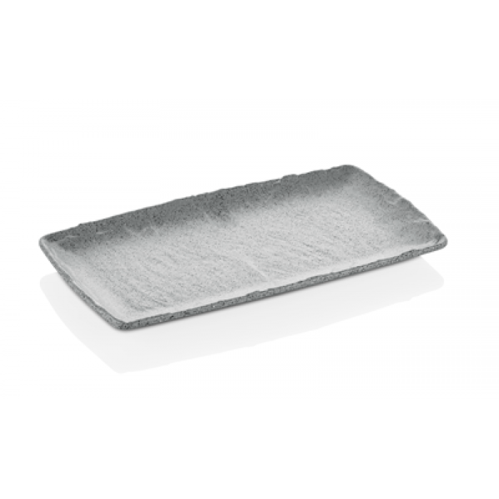 Platou din melamina, aspect ardezie gri, RAKI, GN 1/3 32,5x17,6cm