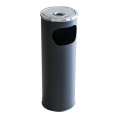 Scrumiera exterioara pentru hotel cu cos gunoi 12L 20x20xh58cm neagra MN018530