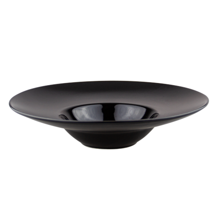 CULINARO PRO BLACK Farfurie Gourmet 23cm din portelan negru