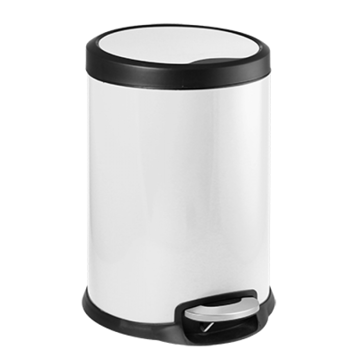 Cos gunoi cu pedala FANTASY 5L alb MN018564