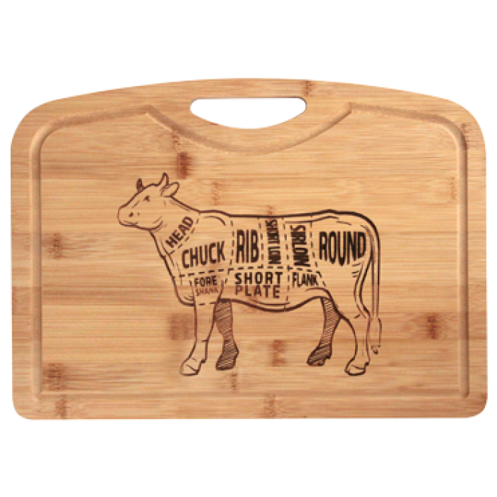 Platou din bambus gravat RAKI 39x28x1,9cm