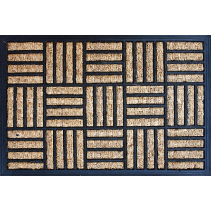 Covor intrare RAKI, cauciuc si fibra de nuca de cocos 60x40cm