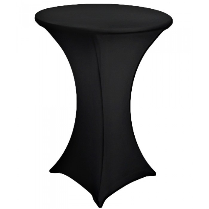 Set CULINARO masa inalta cocktail, catering culoare maro D80xH110cm cu husa elastica neagra