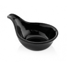 Bol sos cu maner RAKI, 10,5x7,5cm, 80ml, melamina, negru