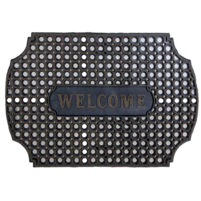 Covor intrare RAKI cauciuc 90x60cm auriu