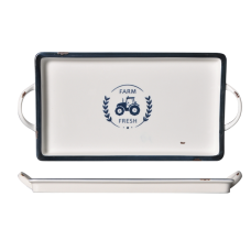 Platou portelan CULINARO HAPPY FARM 38x19xh3cm dreptunghiular