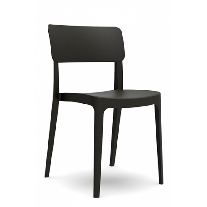 Set mobilier dining/bucatarie RAKI, masa dreptunghiulara cu blat MDF melaminat 120x80x75cm, 6 scaune Pano 47,1x45,3xH81,9cm negre
