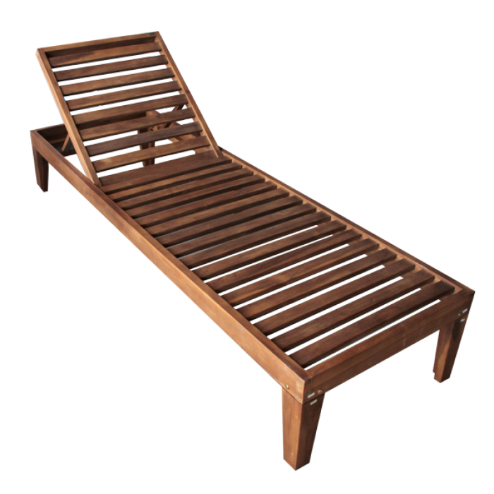 Sezlong din lemn de tec RAKI SANTORINI 200x65xh35cm